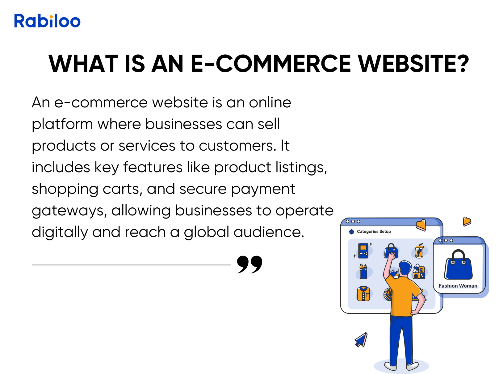 The definition of E-commerce website 