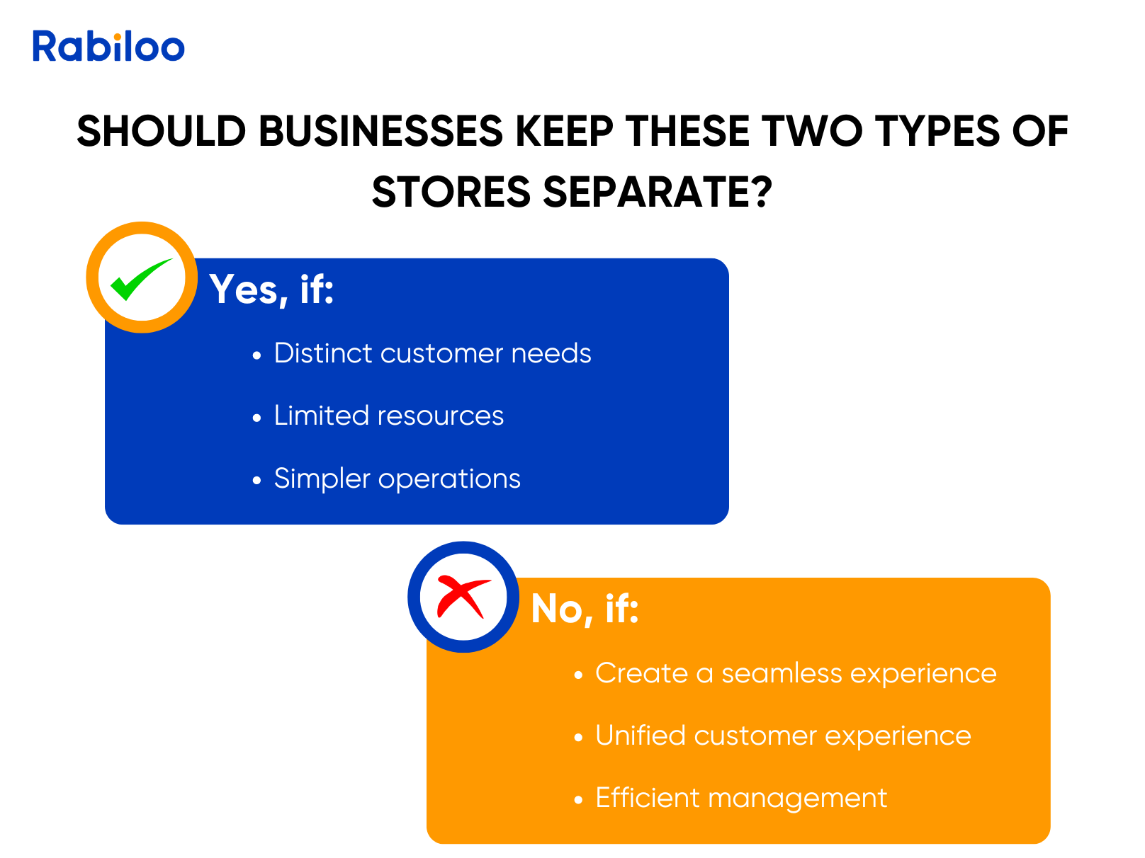 Should businesses keep these two types of stores separate?