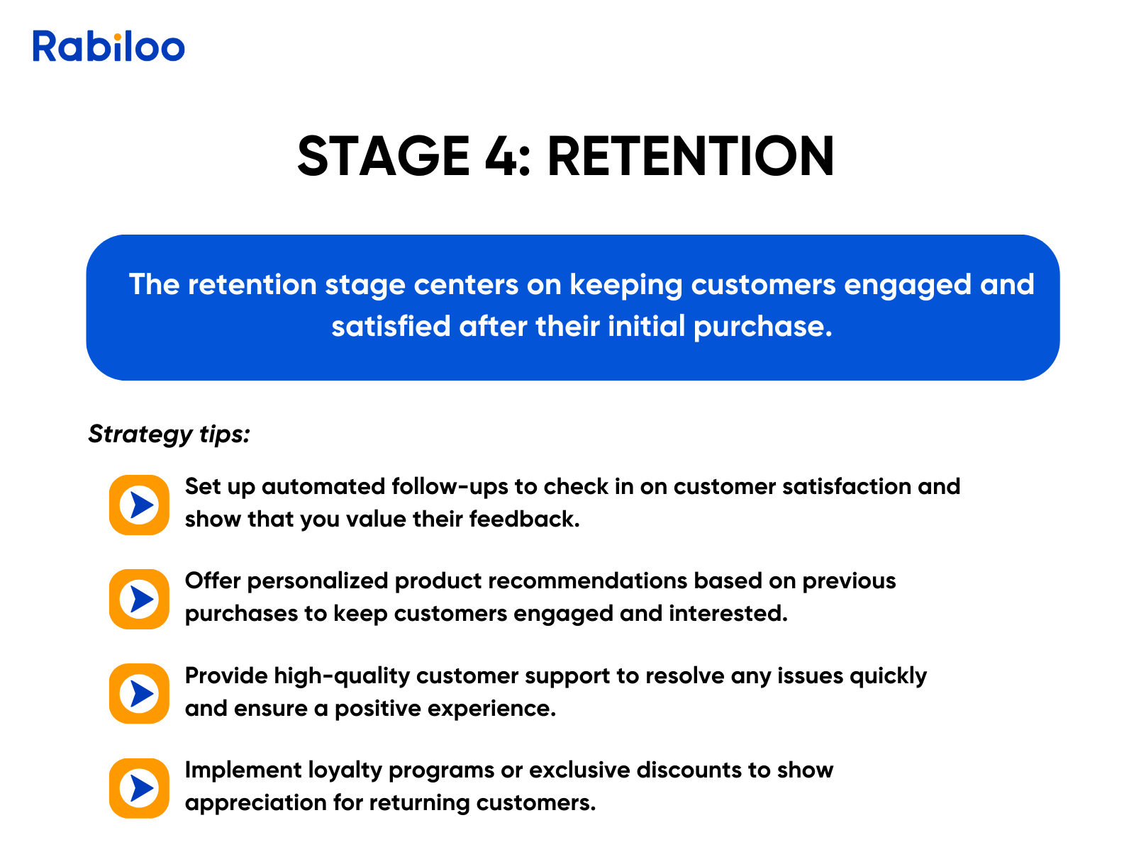 Stages of the customer experience journey - Stage 4: Retention - Keeping customers engaged post-purchase