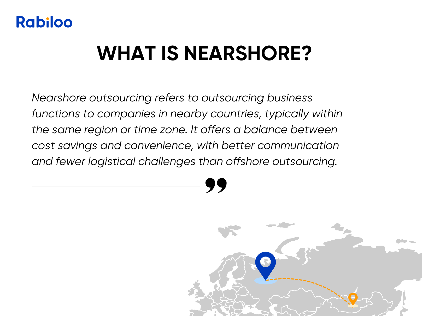 Nearshore outsourcing's definition