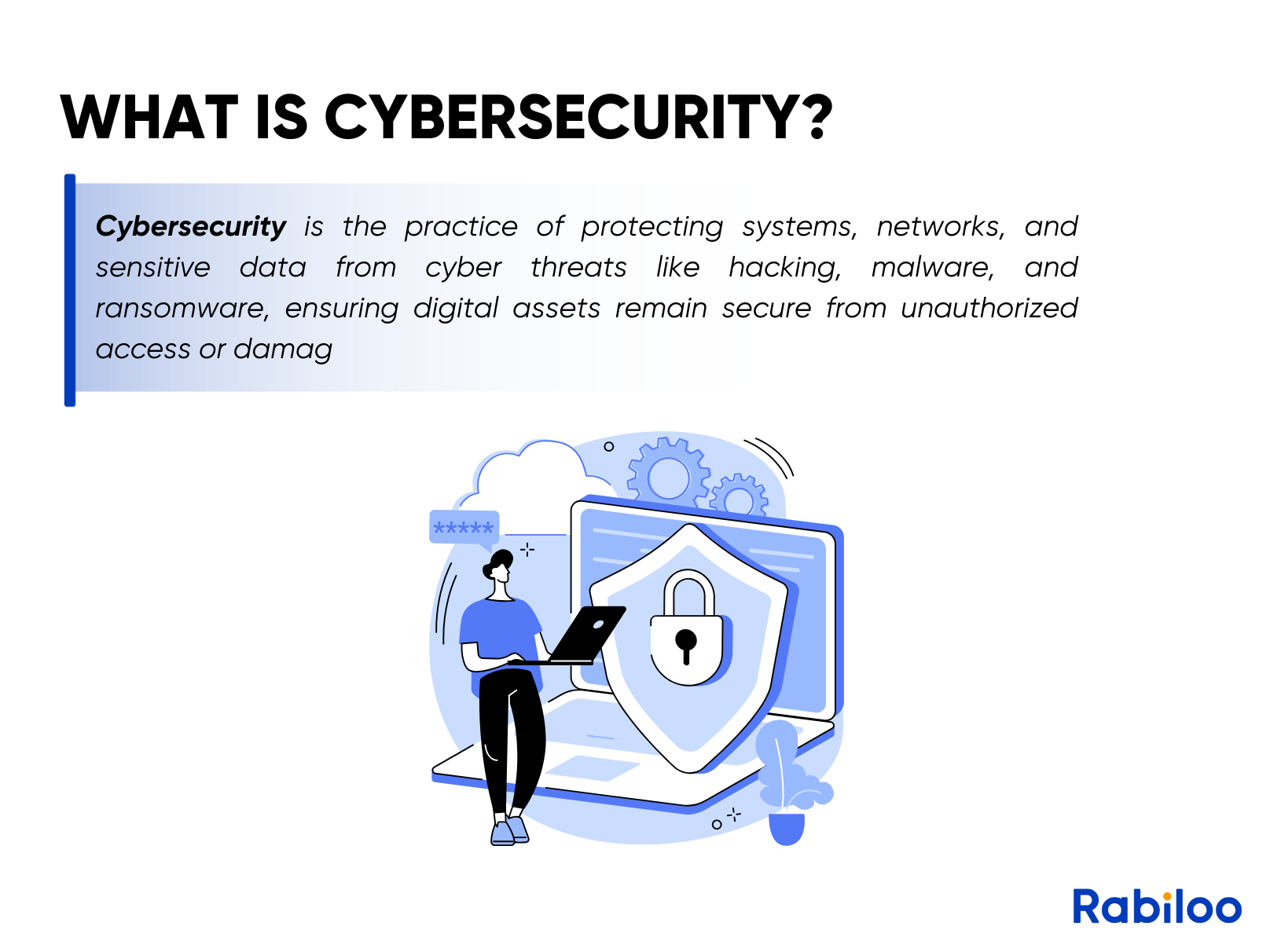 The core goal of cybersecurity is to secure digital assets from unauthorized access