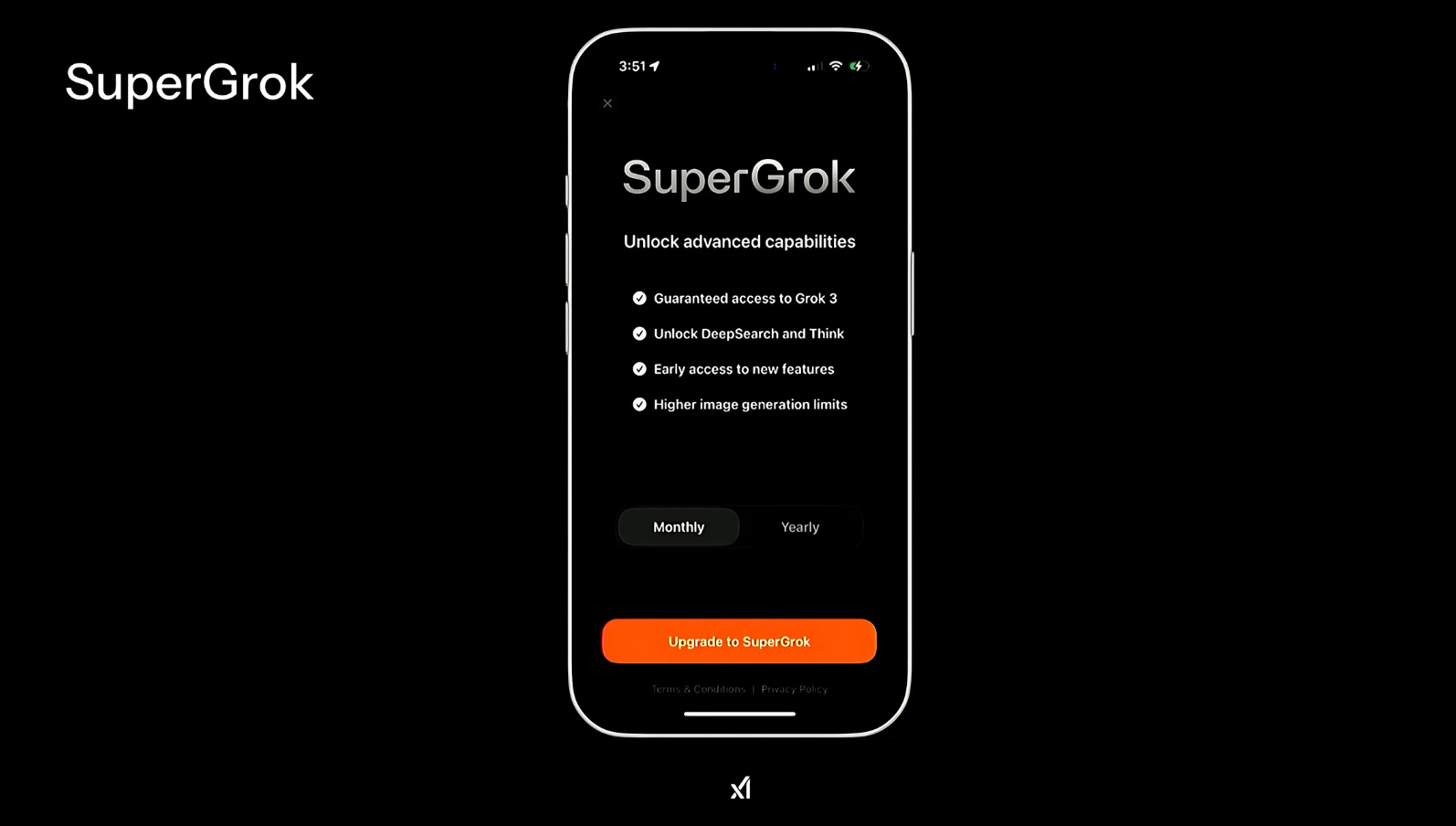 The SuperGrok subscription is available on Grok website and the Grok App