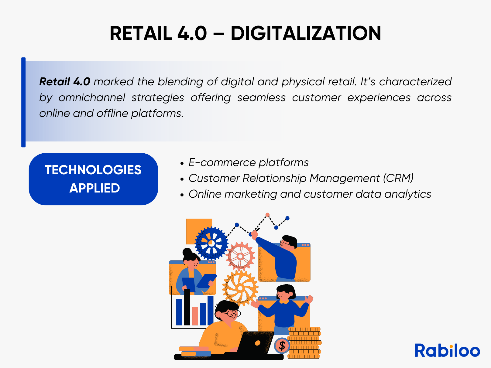 Retail expanded beyond physical stores into integrated online and offline experiences