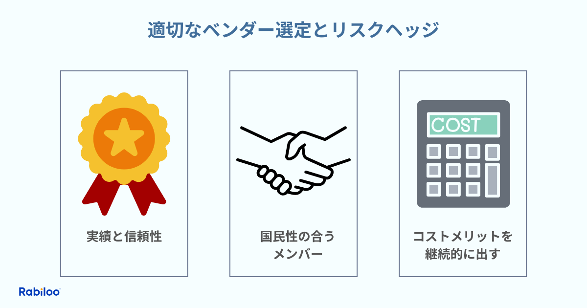 オフショア開発のリスクを避けるためにはベンダー選定をしっかり行うことが不可欠