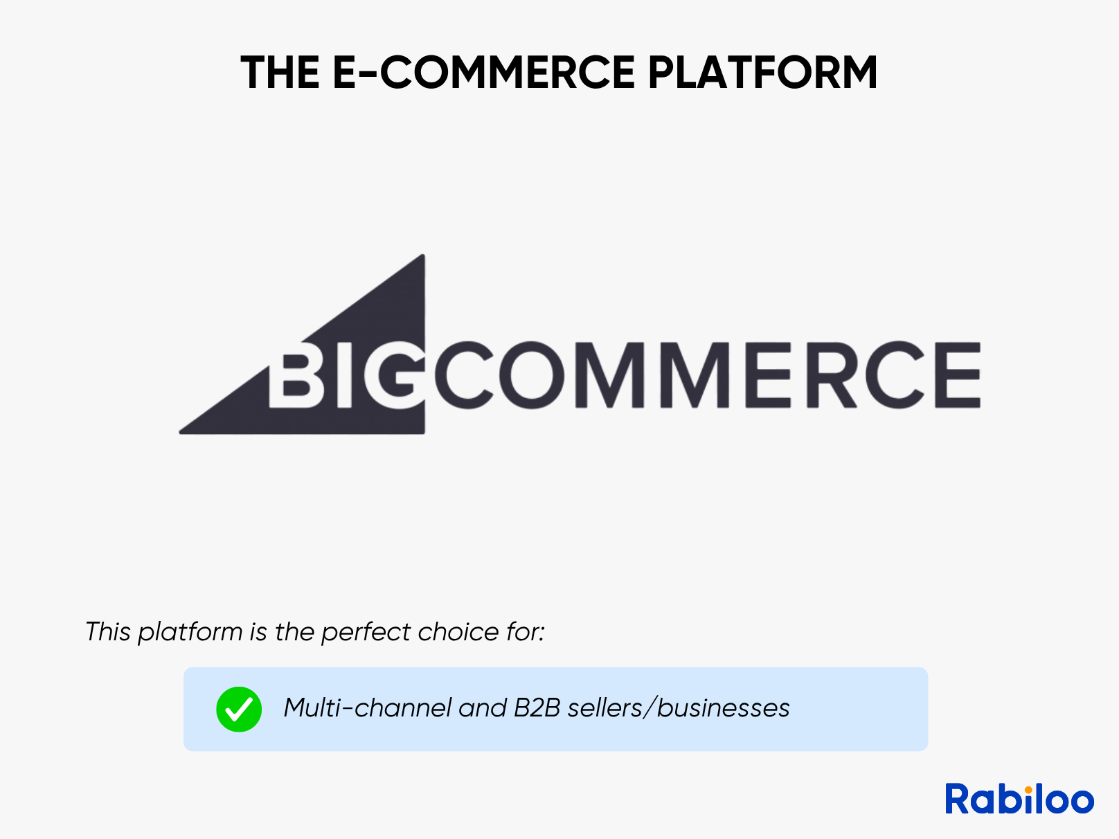 This platform is built for B2B e-commerce and high-growth online stores