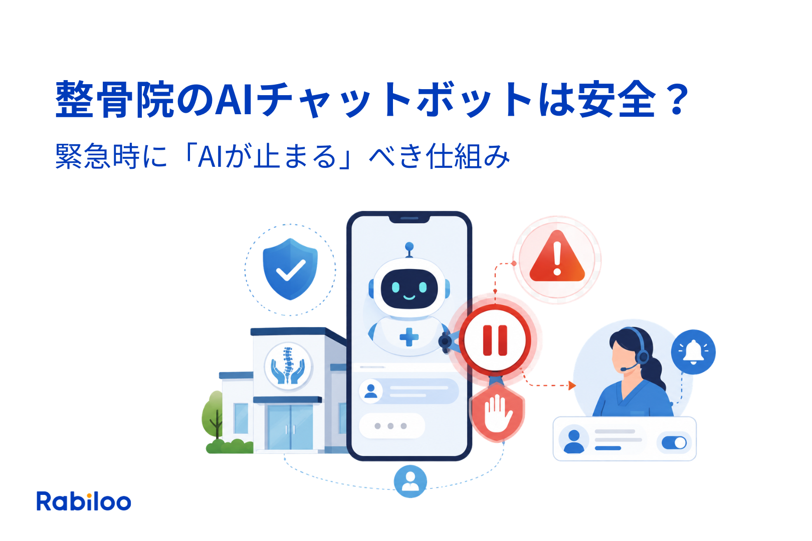 整骨院のAIチャットボットは安全？緊急時に「AIが止まる」べき仕組み